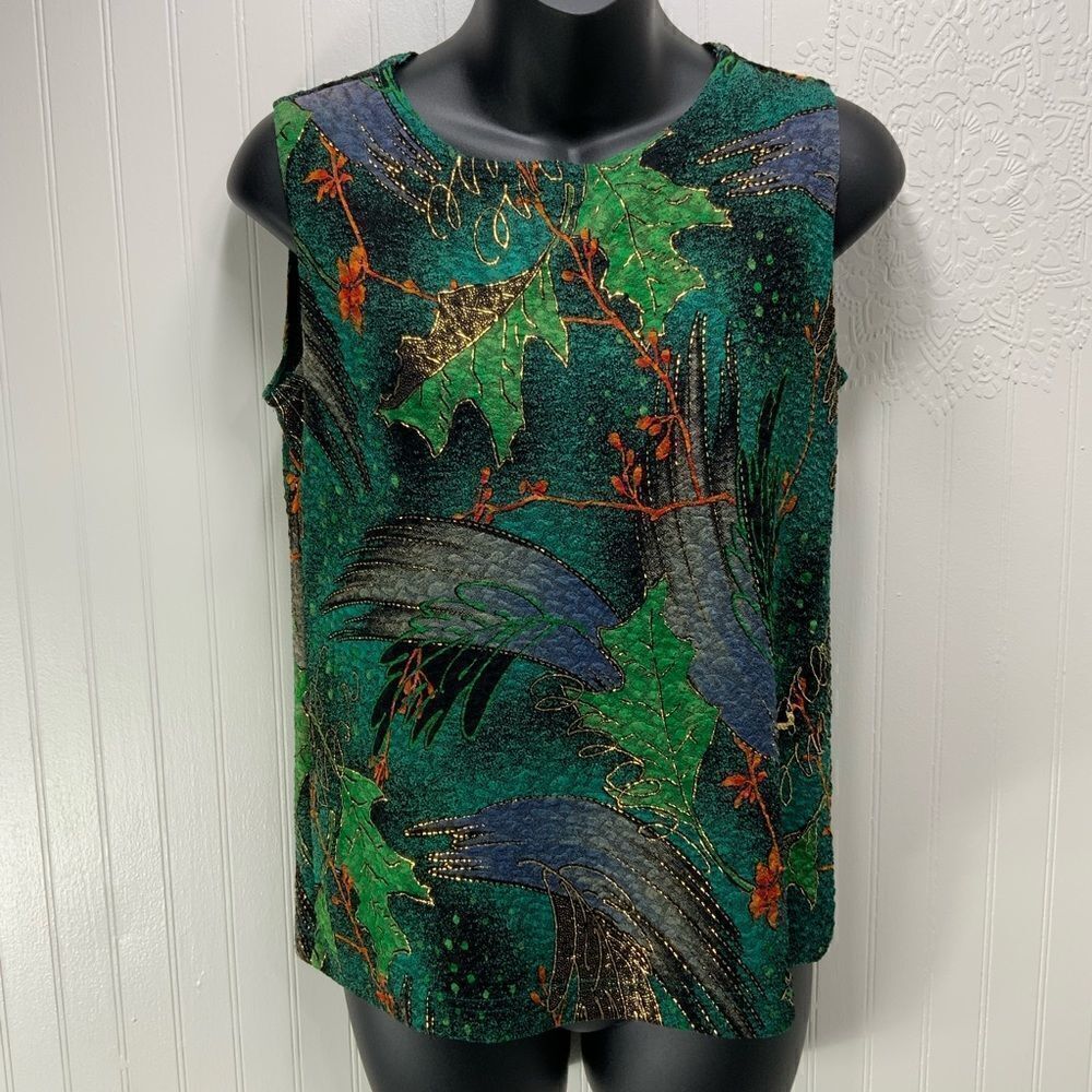 VINTAGE 80’s N Touch sleeveless blouse